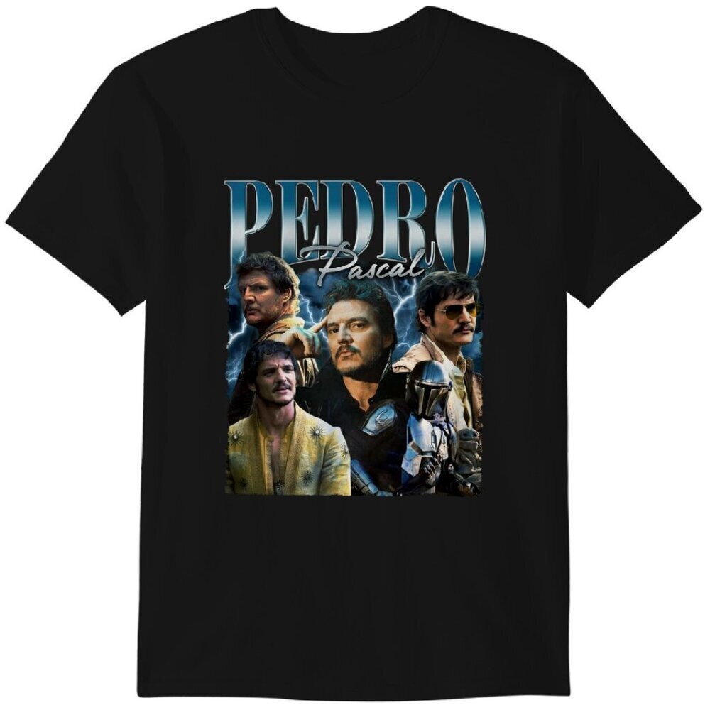Pedro Pascal T-shirt  90s Inspired Bootleg Actor Tour Unisex Tee .